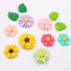 Daisies Refrigerator Magnet, Multicolored Chrysanthemum Sunflower Hand-painted Resin Magnetic Refrigerator Flower Home Decor Sticker
