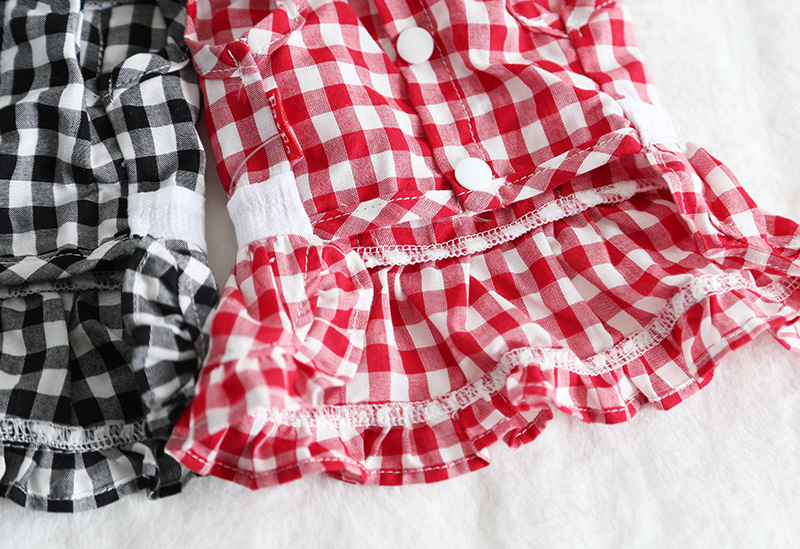 格子蝴蝶结女仆裙