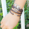 Accessory handmade, woven metal bracelet, Korean style, wholesale