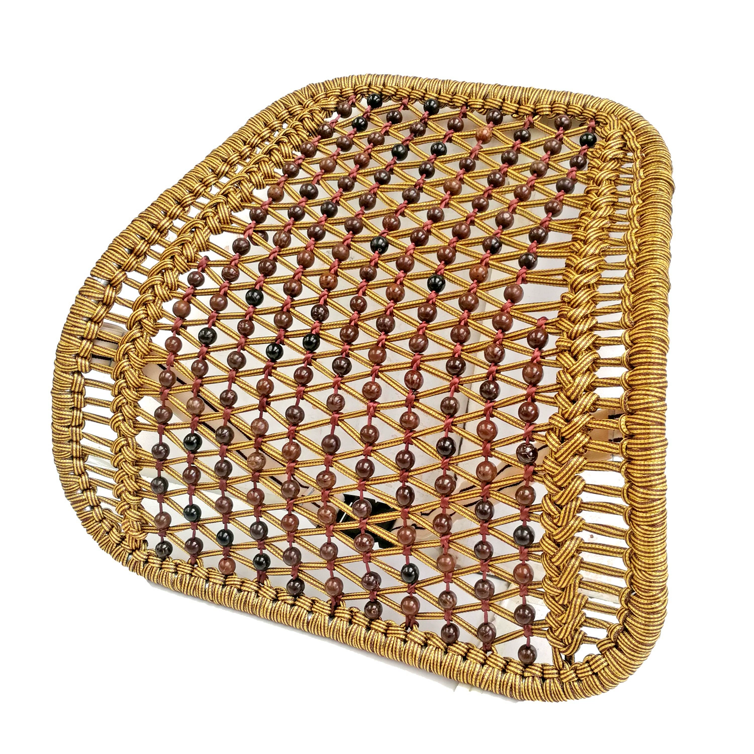 Автомобильная летняя ручная плетеная стальная труба Липовая поясная подушка для спины 3-х компонентная