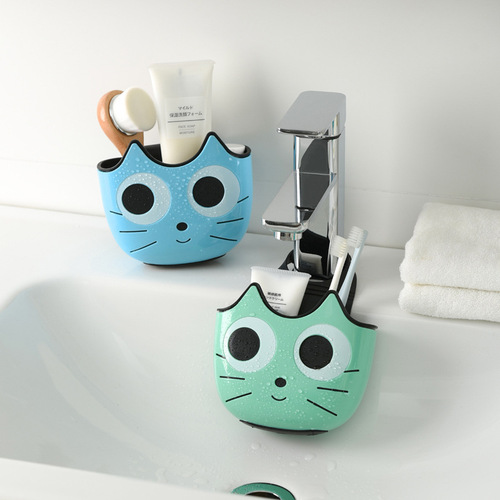 New cartoon cat multifunctional sink drain hanging bag kitchen faucet storage bag factory direct sale
