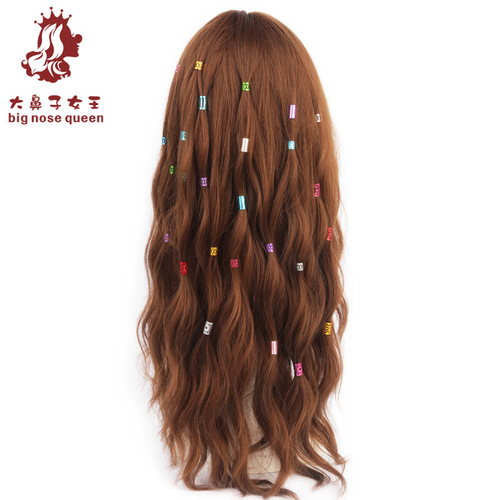 Factory Supply Braided Aluminum Ring Hollow Engraved Flower Hair Accessories False Hair Accessories Hair Ring Braided Ring Clip Hair Extension Ring