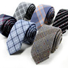 Men's Tie Korean Edition Casual fashion 6cm Cotton and hemp lattice Jacquard weave necktie Manufactor goods in stock wholesale