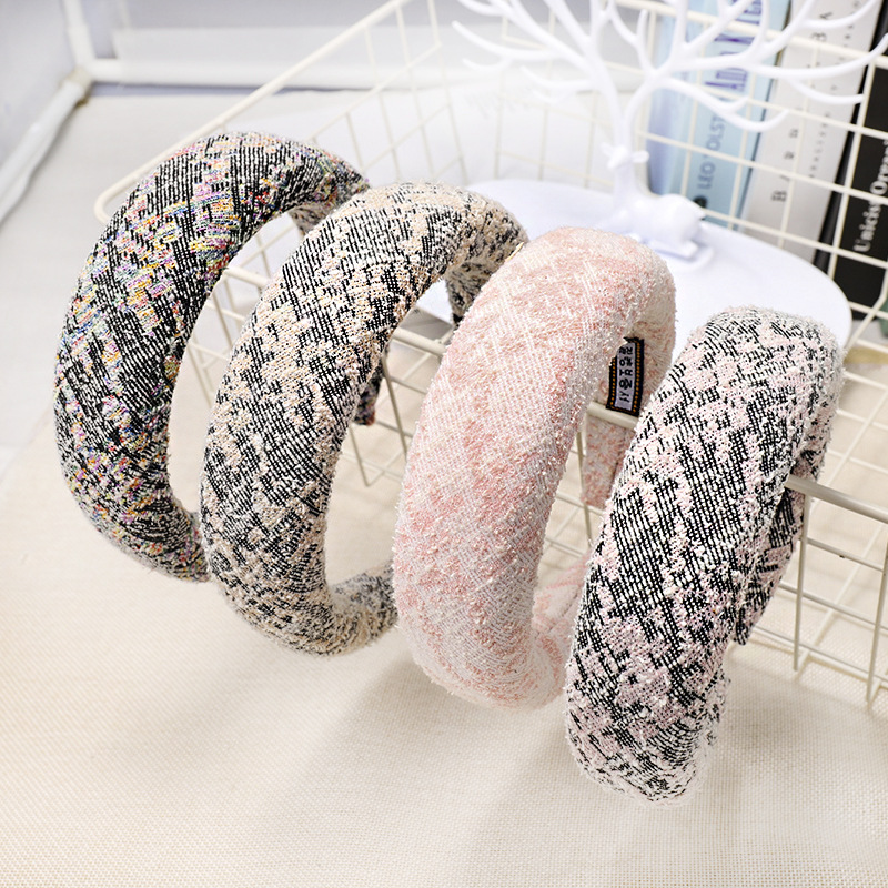 Sponge Thickening Material Headband Ladies Wide Side Headband display picture 14