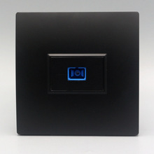 黑色86型一位SC光纤直插面板单口SC法兰盘网络线光钎电脑墙壁插座