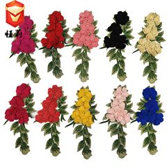 11色 民族風水溶鏤空繡花 3D效果立體層刺繡貼花 速賣通貨源