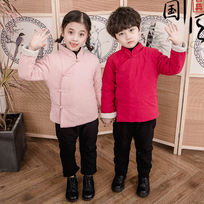 唐装男童拜年服冬衣服中国风童装过年喜庆宝宝古装儿童汉服新年装
