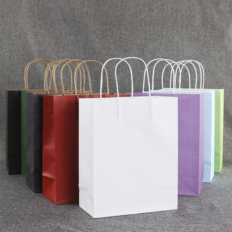 批量生产定制竖款手提袋 牛皮纸礼品手拎袋 广告促销礼品纸袋