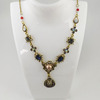 Fashionable accessory, retro crystal from pearl, necklace, European style, wholesale