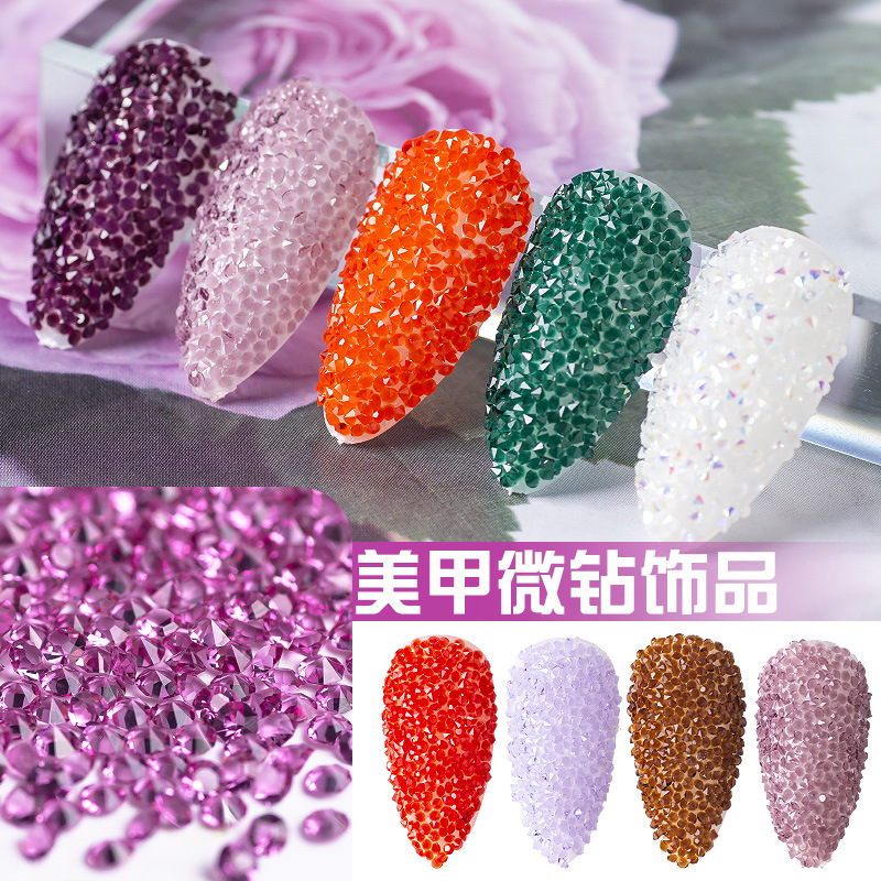 Finger Concubine Nail Rhinestone Sequins...