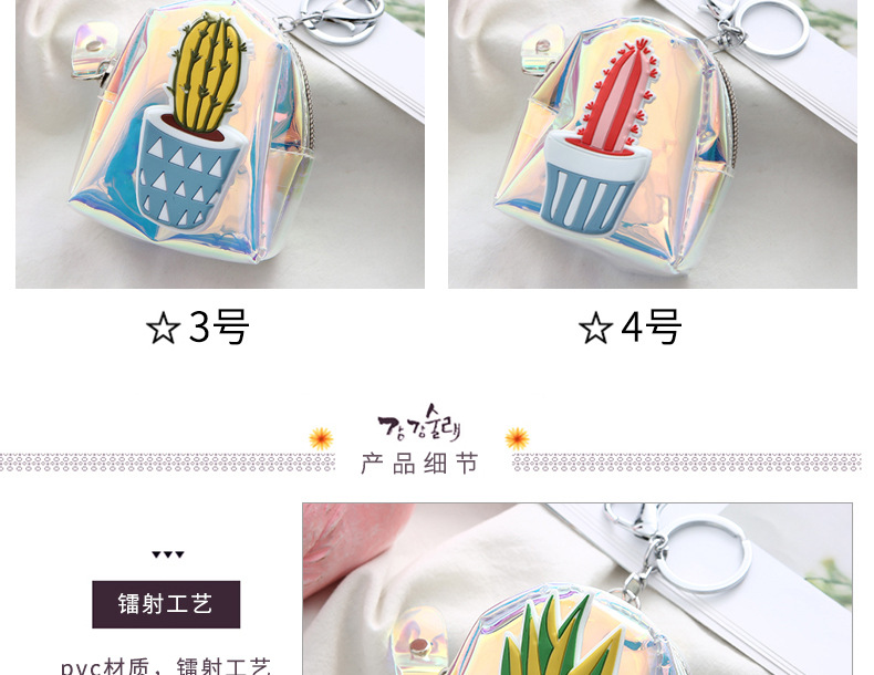 Jelly Cartoon Cactus Laser Coin Purse display picture 10