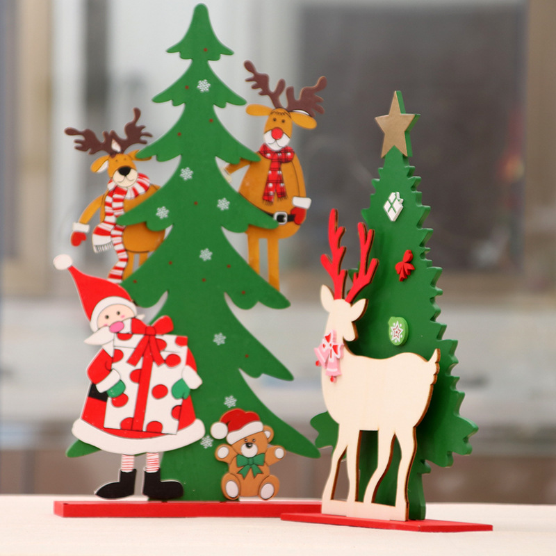 Navidad DIY árbol de Navidad regalo de los niños decoraciones de Navidad ventana decoración de escritorio decoraciones del árbol de Navidad