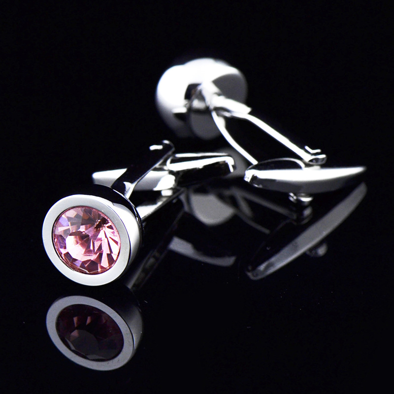 InBev Semi-precious stone cufflinks pink...