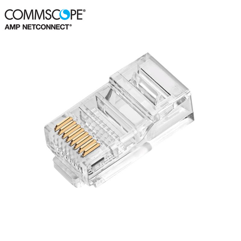 康普安普原装 AMP水晶头 8-554720-3 安普超五类非屏蔽RJ45水晶头