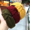 Demi-season knitted retro headband, hairgrip, South Korea, simple and elegant design