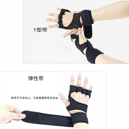 New sports half-finger gloves, non-slip silicone palm guards, fitness equipment gloves, men's sports pressure wrist guards