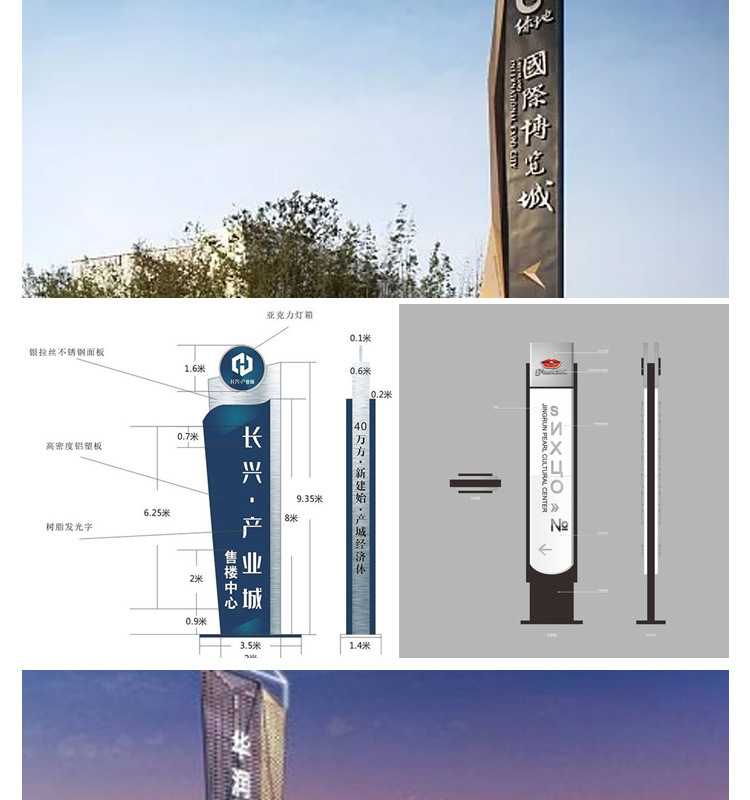 厂家定制 户外导向标识标牌 精神堡垒展示牌 立式商场标牌定做详情8