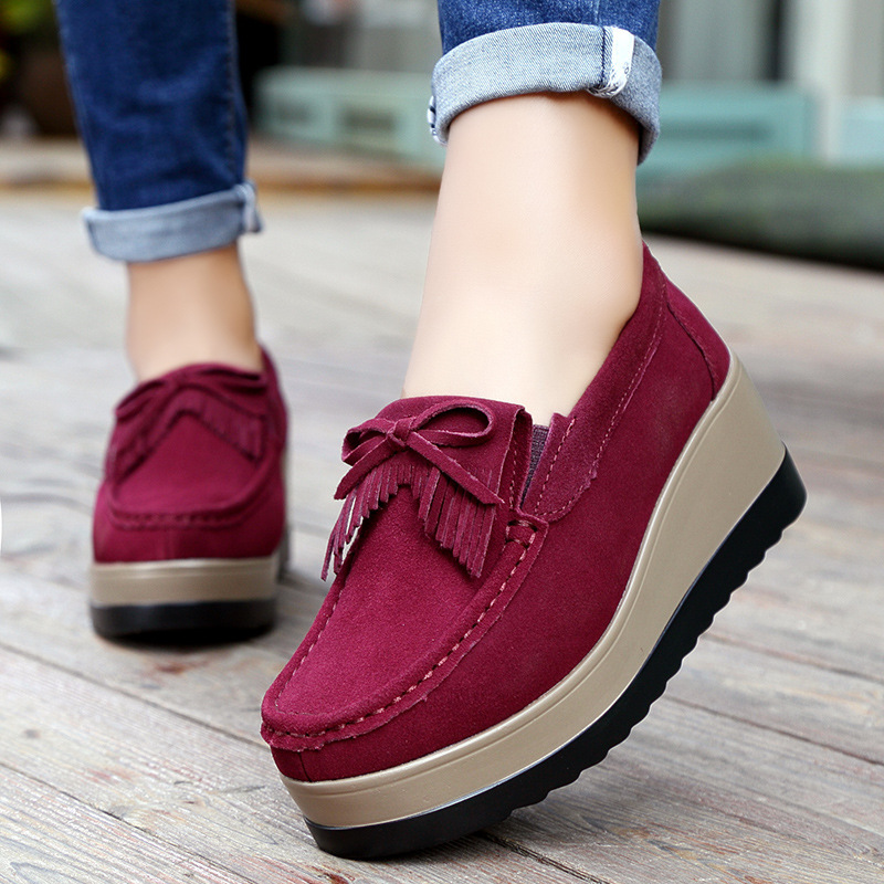 Factory Platform Shoes Women's 2020 Spring and Summer Casual Rocking Shoes Non-slip Wedge Moms Shoes Thick Sole Height Increasing Shoes