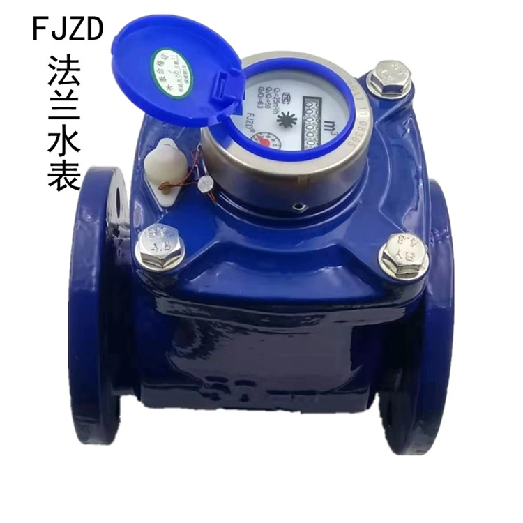 Производитель прямого водопроводного счетчика холодной воды крыло съемное цифровое отображение фланца водопроводной воды DN80 чугунного горизонтального типа