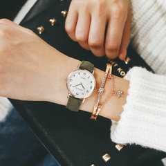 A fresh and stylish unisex watch for students, Korean-inspired, trendy, minimalist, and simple, suitable for a forest girl style.