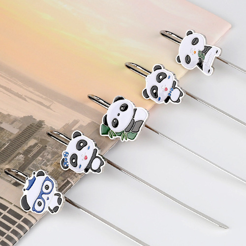 Sichuan Chengdu travel commemorative gift national treasure giant panda metal bookmark for students with Chinese style creative souvenirs