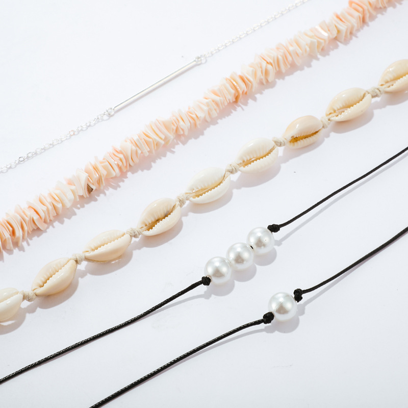 Shell Necklace Pearl Necklace Set Gravel Shell Fragment Necklace Women display picture 2