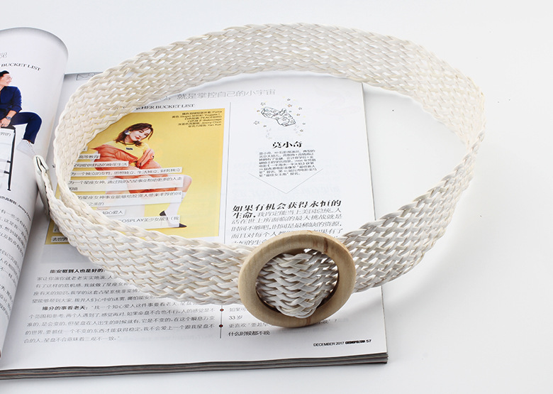 Pastoral Simple Style Circle Plastic Women's Woven Belts display picture 10