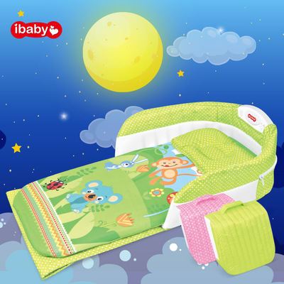 多功能嬰兒卡通分隔床 燈光音樂床中床 可折疊便攜式旅行床