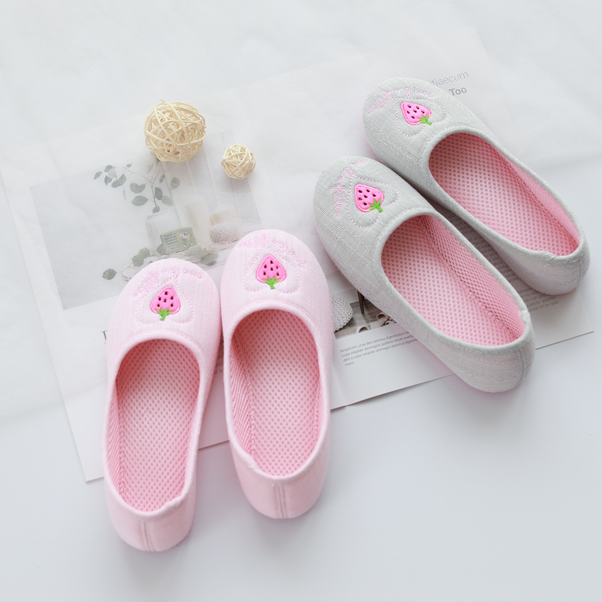 Summer cute breathable fuchsia strawberry
