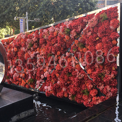 customized decorate Artificial Flower decorate background Shopping mall hotel Doorway decorate