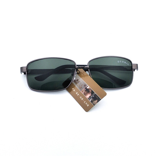 Tempered glass single beam square sunglasses wholesale driver's sunglasses sun protection cycling men's sunglasses