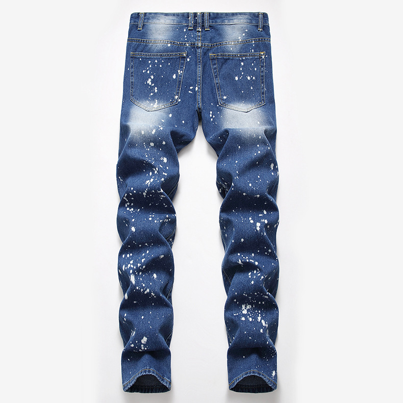 Nouveaux jeans usés pour hommes, jeans droits tendance et décontractés_voghion.com
