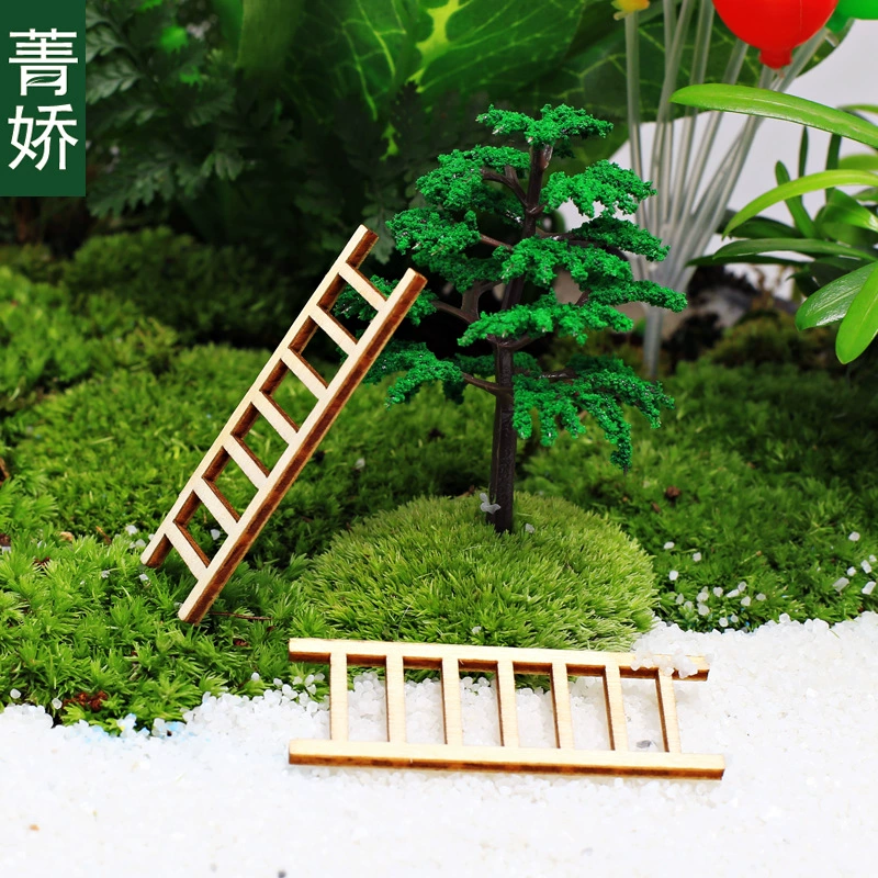 Деревянные Лестницы украшения аксессуары горшечные микропейзаж DIY Материал ландшафтный дизайн украшения бонсай маленькие украшения