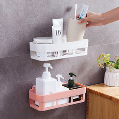 Bathroom Shelf Wall Mounting Toilet Storage Rack Adhesive Vanity Sink Toothbrush Holder No Drilling Bathroom Accessories