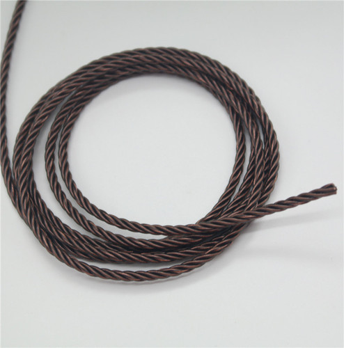 工厂直销柔软抗拉黑色古铜色MP3线材OD2.7MM四股合绞DIY耳机线