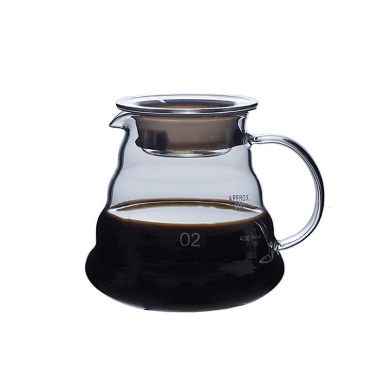 Oficina de vidrio borosilicato mano cafetera nube olla filtro taza filtro compartir olla hogar cafetera