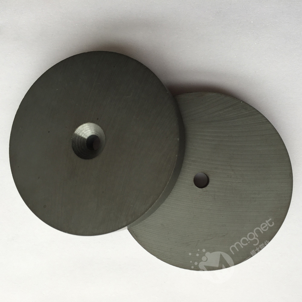 D72-D6*10 品质工厂：湿压铁氧体大圆片，圆饼沉头强力磁铁