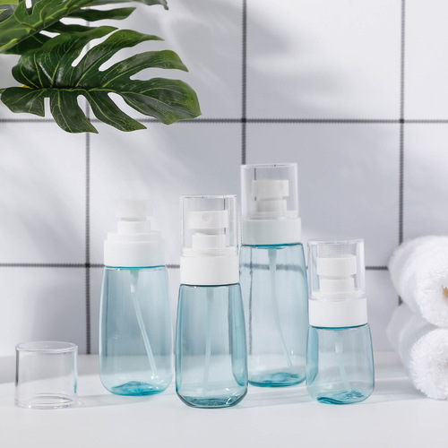 UPG spray bottle sunscreen spray bottle 100ml U-shaped perfume bottle transparent cosmetic press plastic bottle