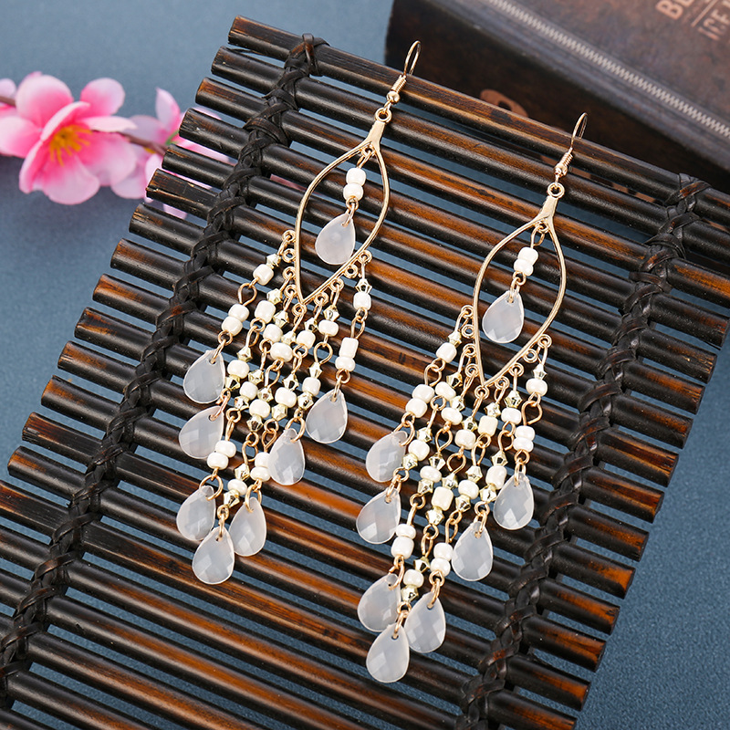 1 Pair Fashion Geometric Alloy Seed Bead Plating Women's Drop Earrings display picture 17