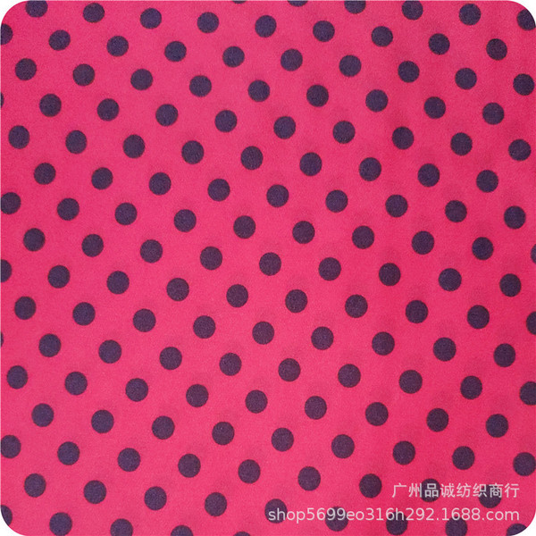 Polyester wave dot printed cloth peach skin velvet 0.6 dot printed…