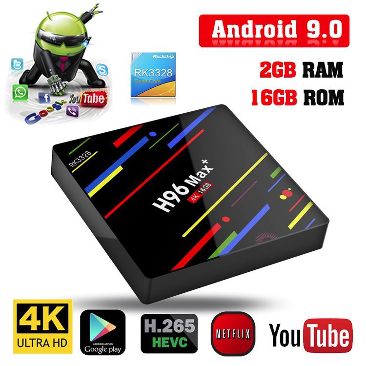 TV Box H96 Max + TV 2G 16G Android 9 - Ref 3423361 Image 1