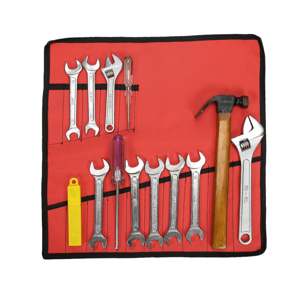 跨境热款红色工具收纳袋 多功能修理工具挂袋 扳手收纳袋