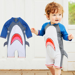 New children's swimsuit boy one-piece hot spring quick-drying sun protection swimsuit boy cute baby shark swimsuit