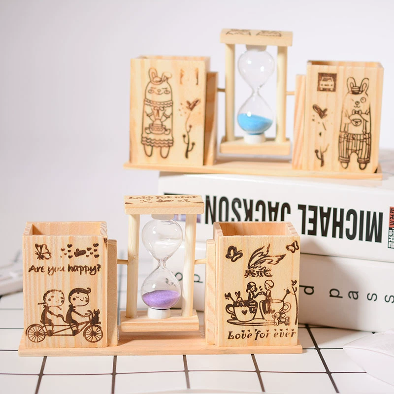 Organic wooden creative storage system from natural wood, pens holder, decorations for elementary school students, jewelry, Birthday gift