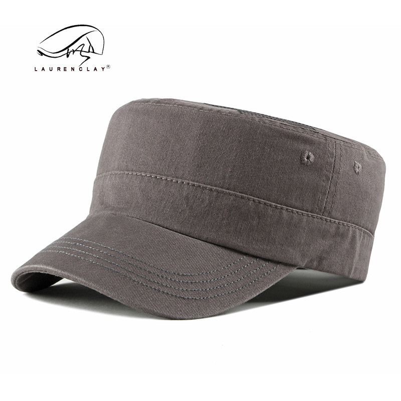 Sombrero de algodón estilo coreano al por mayor sombrero de copa plana para hombre Four Seasons gorra de pico universal para mujer sombrilla de protección solar casual sombrero militar