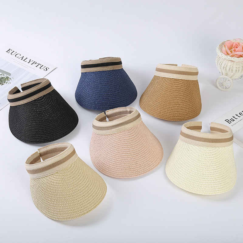 245g Weight Straw Hat Hats Type Holiday, Daily Occasion Children Unisex Lady Simple Style Solid Color Wide Eaves Straw Hat