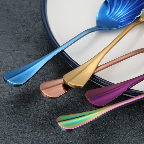 Stainless steel creative colorful champion shell scoop ice cream scoop ice cream scoop ice cream scoop stirring coffee scoop