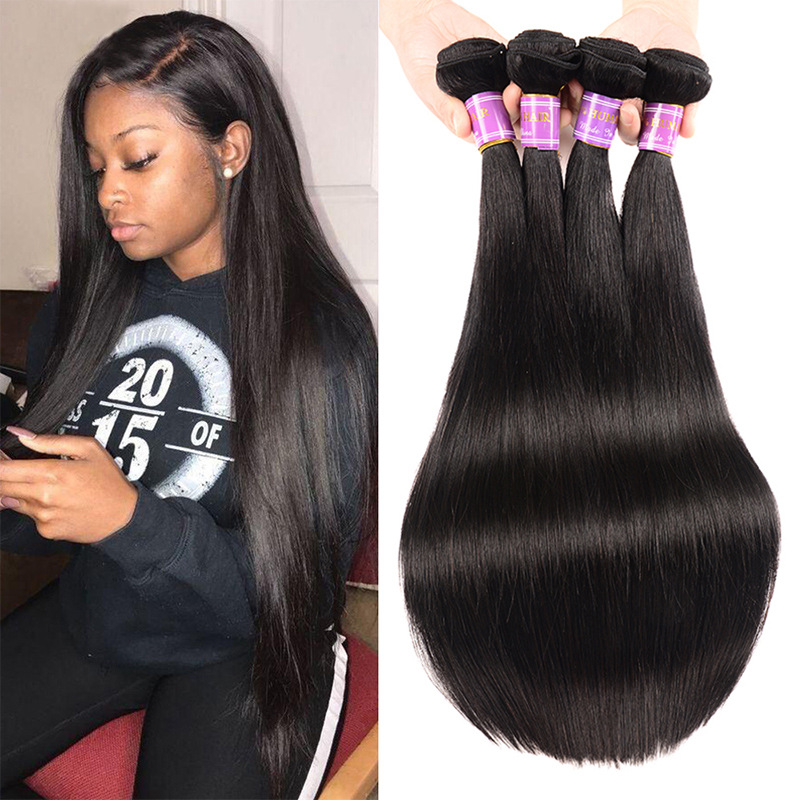 Straight human hair Peru real wig real h...