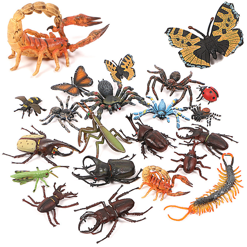 Solid Simulation Insect Animal World Decoration Sand Table Scene Children's Science and Education Cognition Animal World Model Toys