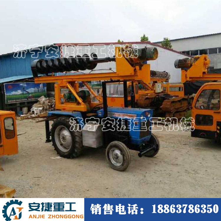 拖拉机改装打桩机